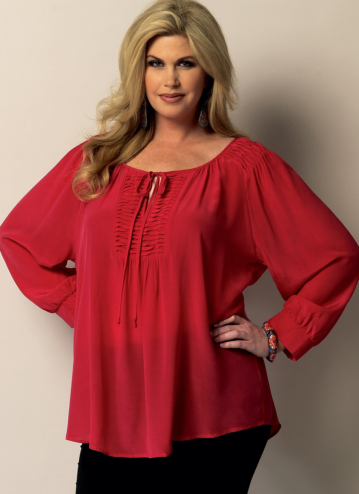 Butterick B5861 women's plus size tunic sewing pattern envelope
