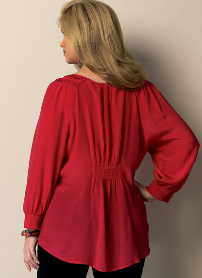 Butterick B5861 women's plus size tunic sewing pattern envelope