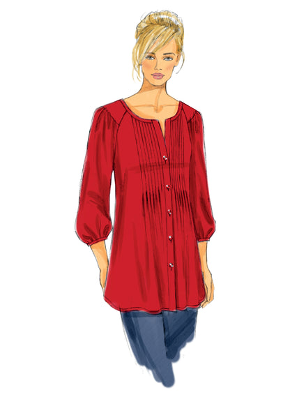 Butterick B5861 women's plus size tunic sewing pattern envelope