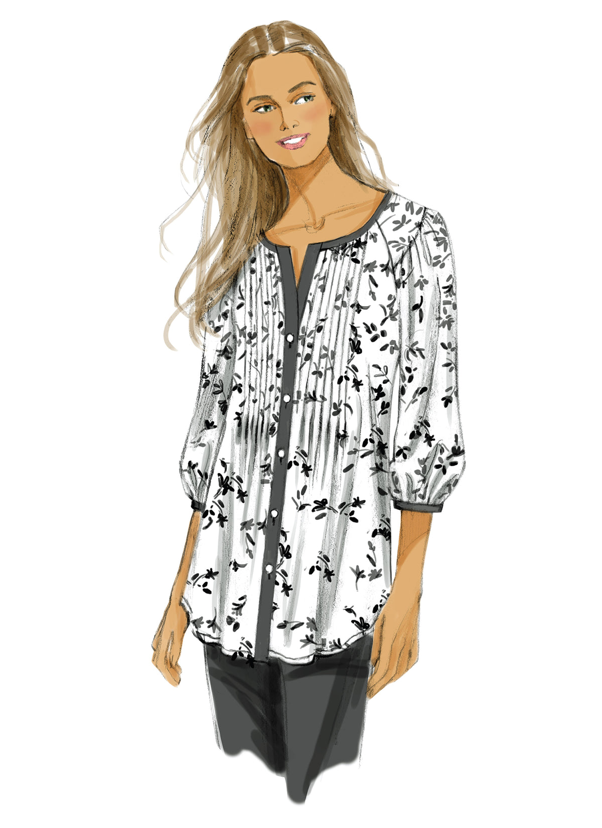 Butterick B5861 women's plus size tunic sewing pattern envelope