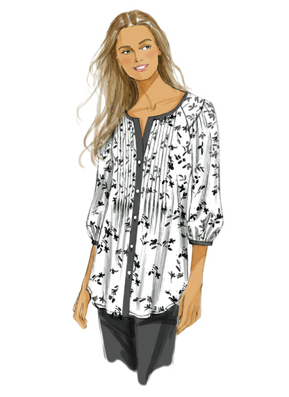 Butterick B5861 women's plus size tunic sewing pattern envelope