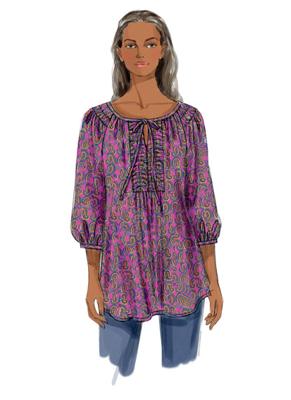Butterick B5861 women's plus size tunic sewing pattern envelope