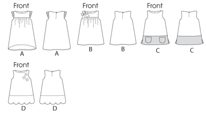 Butterick B5876 toddler dress sewing pattern envelope
