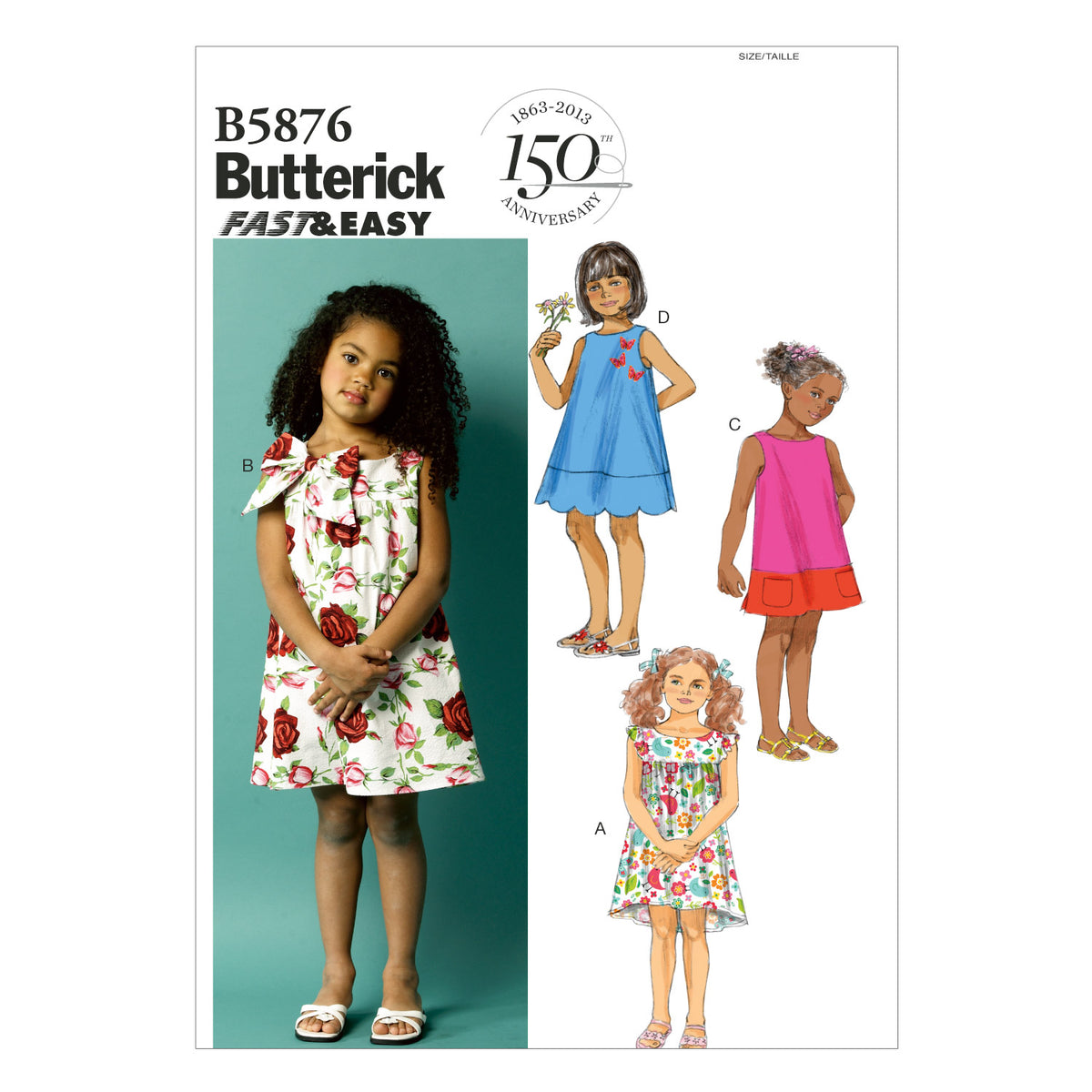 Butterick B5876 toddler dress sewing pattern envelope