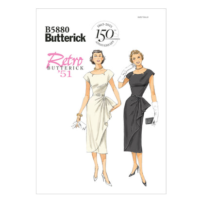 Butterick B5880 misses' lined dress sewing pattern envelope
