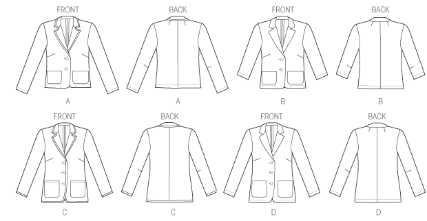 Butterick B5926 misses' jacket sewing pattern envelope