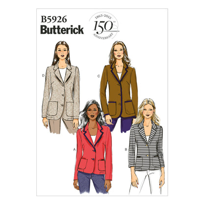 Butterick B5926 misses' jacket sewing pattern envelope