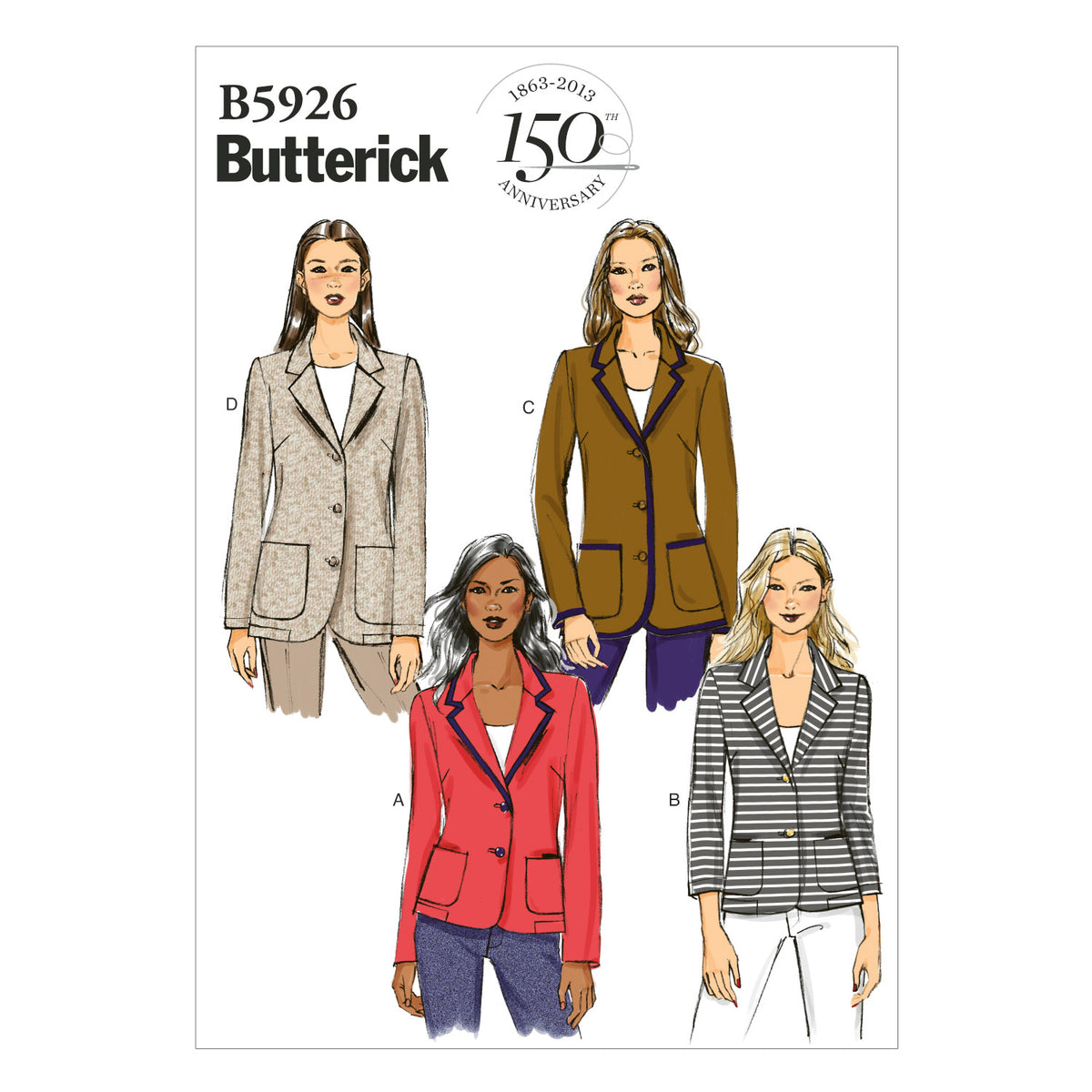 Butterick B5926 misses' jacket sewing pattern envelope