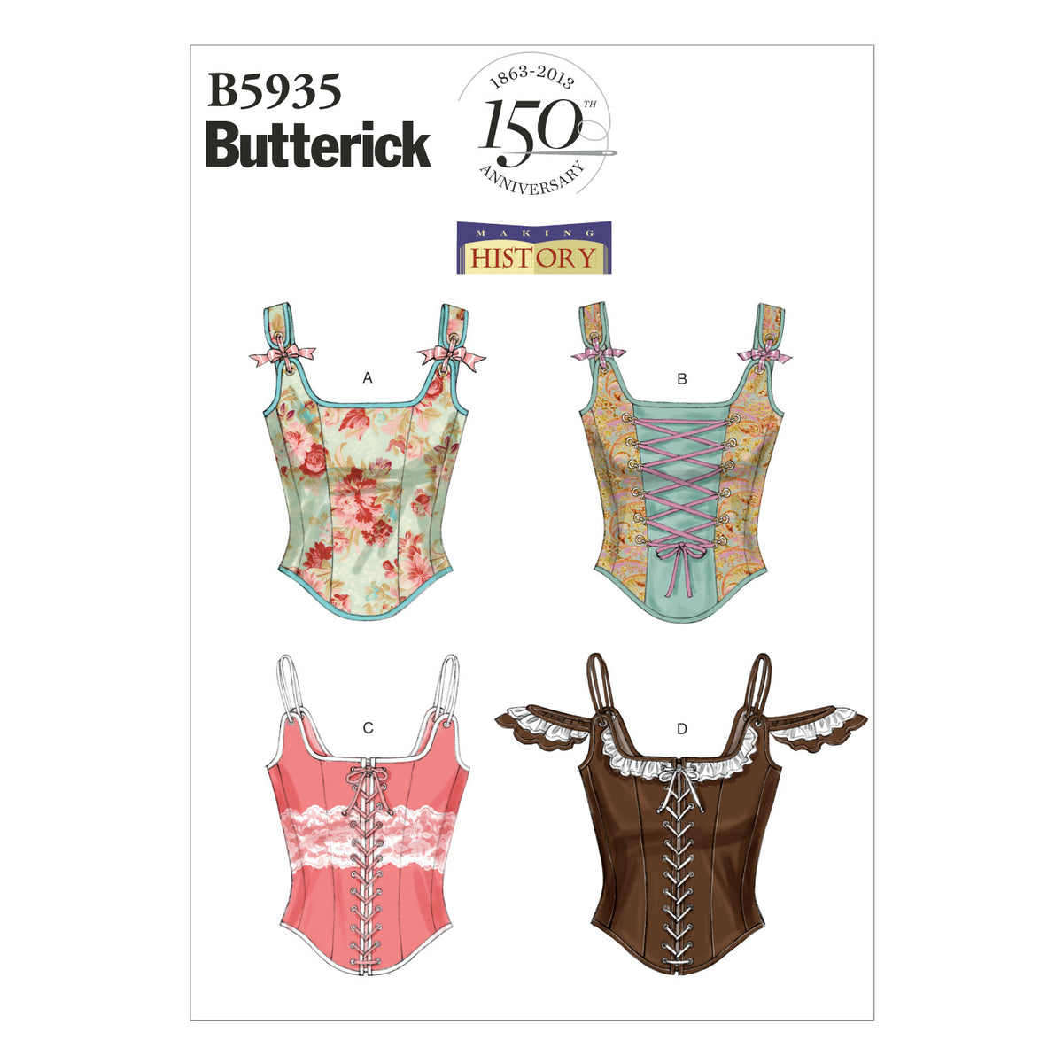 Butterick B5935 misses' corset sewing pattern envelope