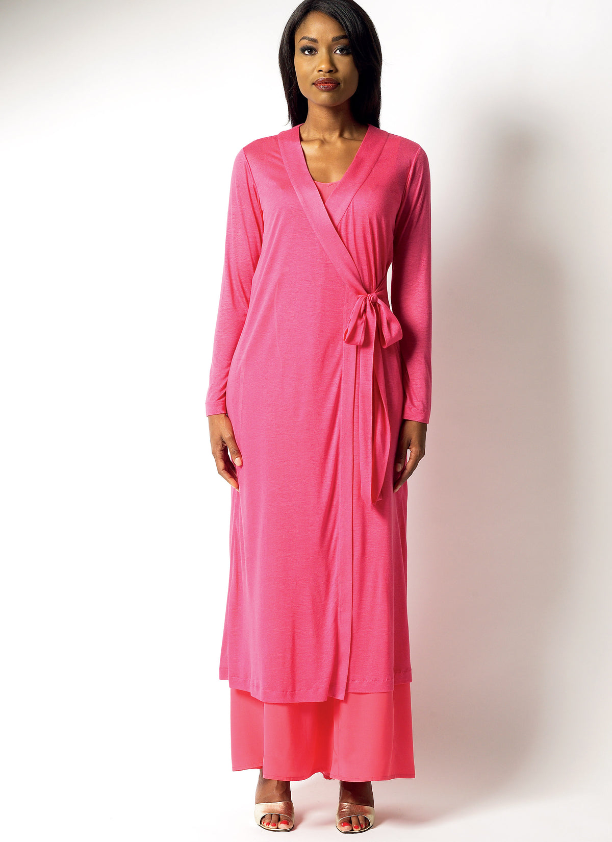 Butterick B5963 sewing pattern envelope showing wrap robe designs