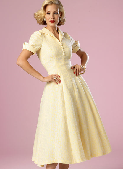 Butterick B6018 sewing pattern envelope showing fitted dress designs