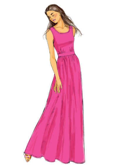 Butterick B6051 sewing pattern envelope showing pullover dress designs