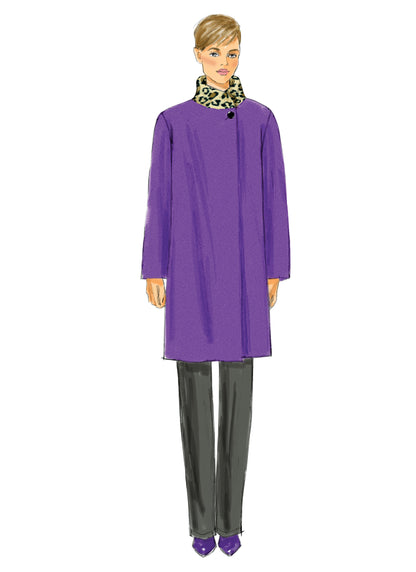Butterick B6107 sewing pattern envelope showing unlined coat designs