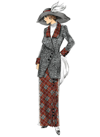 Butterick B6108 sewing pattern envelope showing lined jacket designs