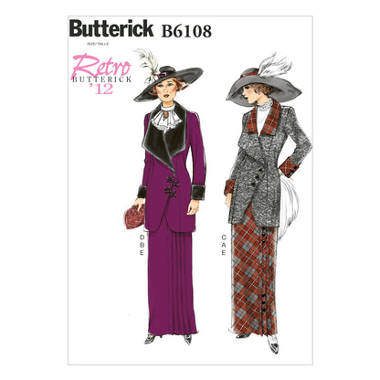 Butterick B6108 sewing pattern envelope showing lined jacket designs