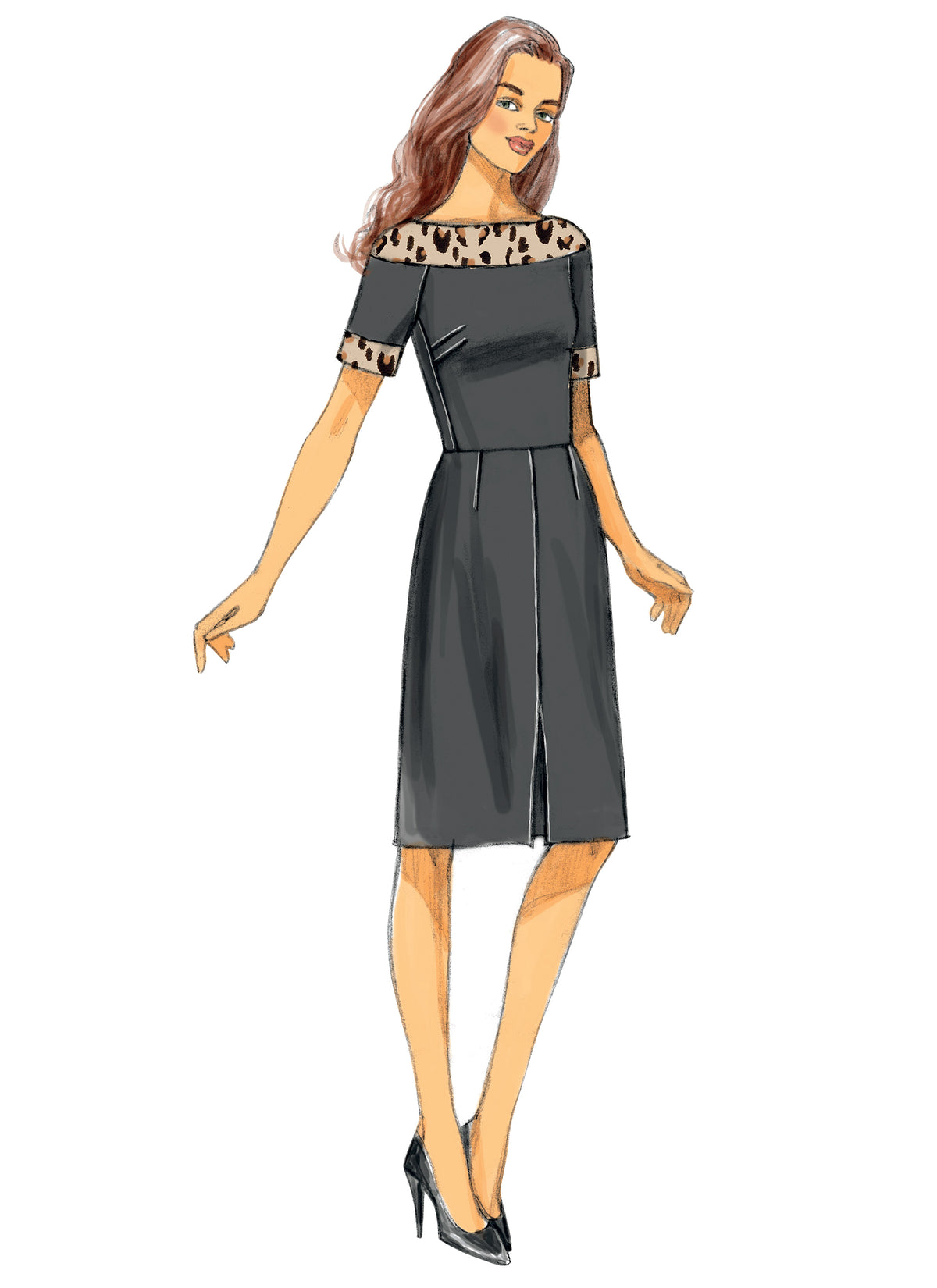 Butterick B6129 sewing pattern envelope showing lined bodice dress designs