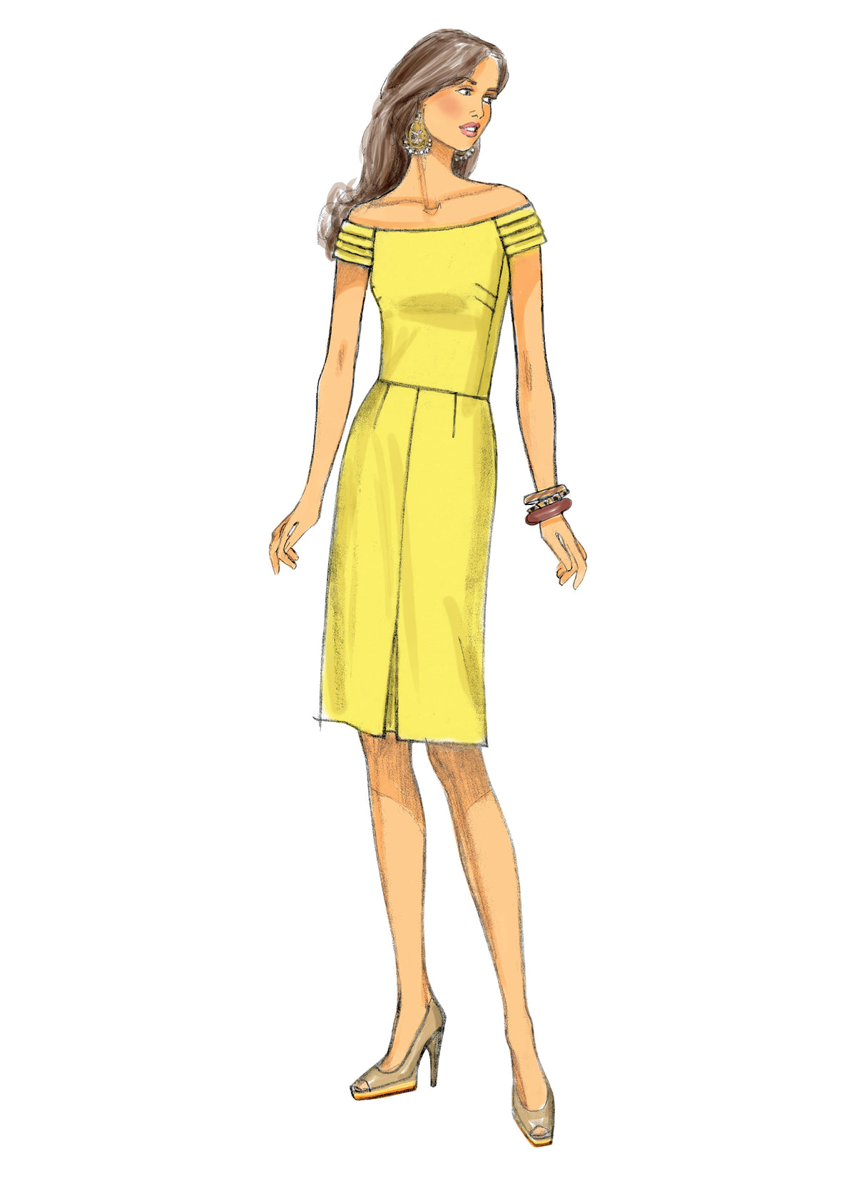 Butterick B6129 sewing pattern envelope showing lined bodice dress designs