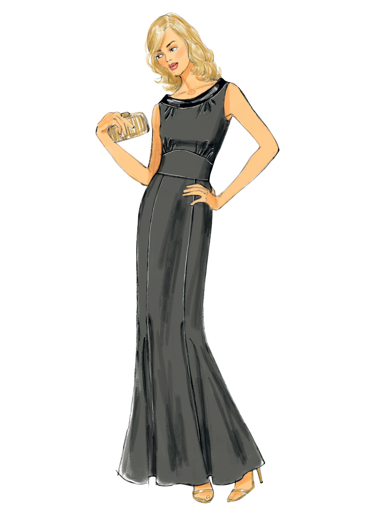 Butterick B6130 sewing pattern envelope showing dress and jumpsuit designs