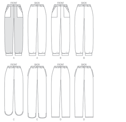 Butterick B6137 sewing pattern envelope showing trousers designs