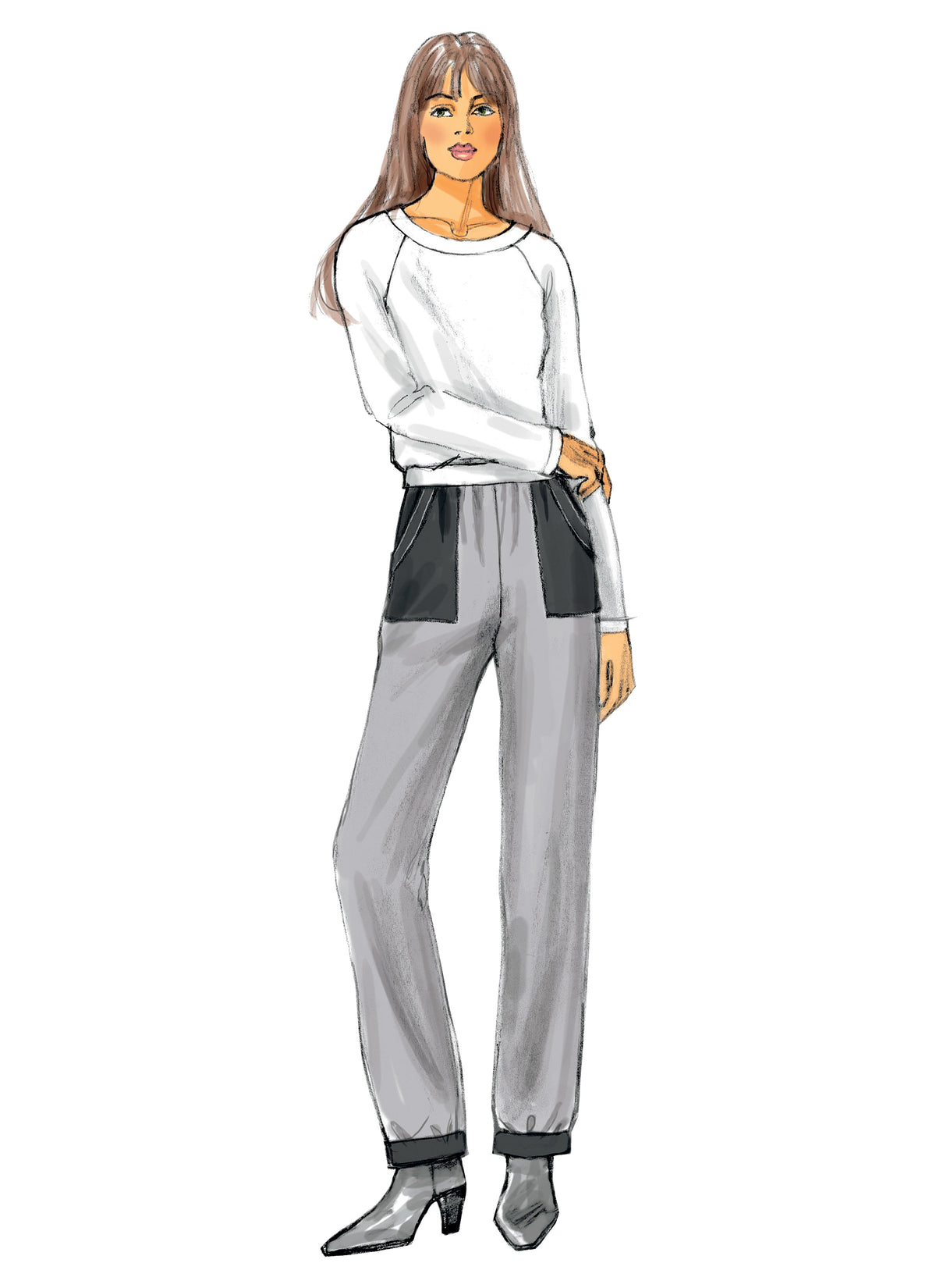Butterick B6137 sewing pattern envelope showing trousers designs