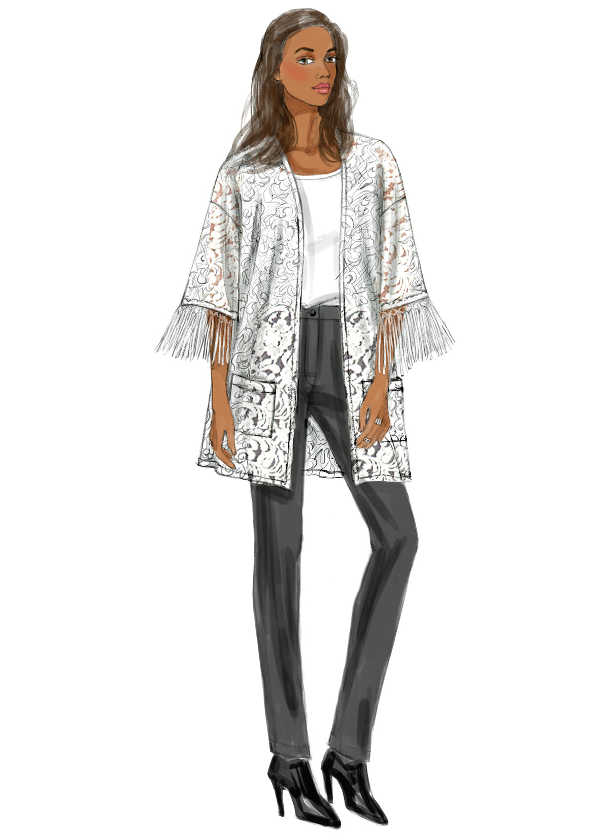 Butterick B6176 sewing pattern envelope showing kimono designs