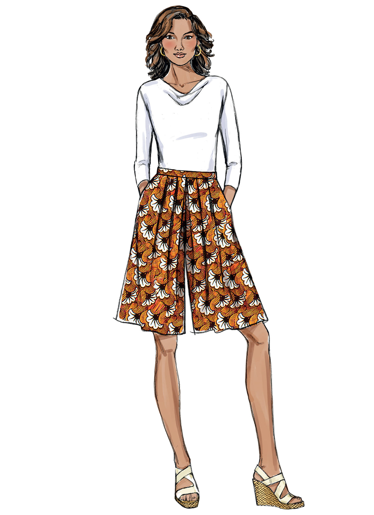 Butterick B6178 sewing pattern envelope showing culottes designs