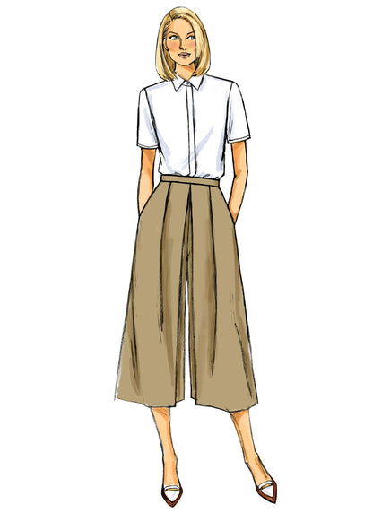 Butterick B6178 sewing pattern envelope showing culottes designs