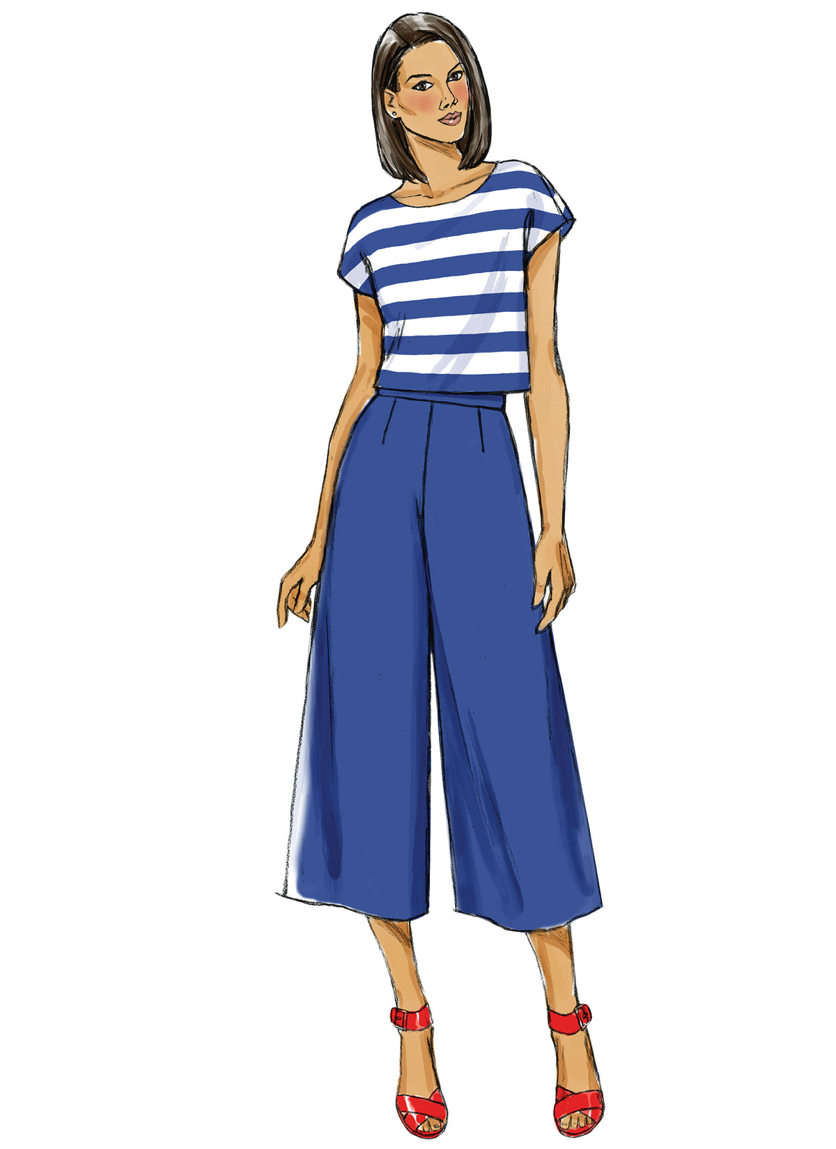 Butterick B6178 sewing pattern envelope showing culottes designs