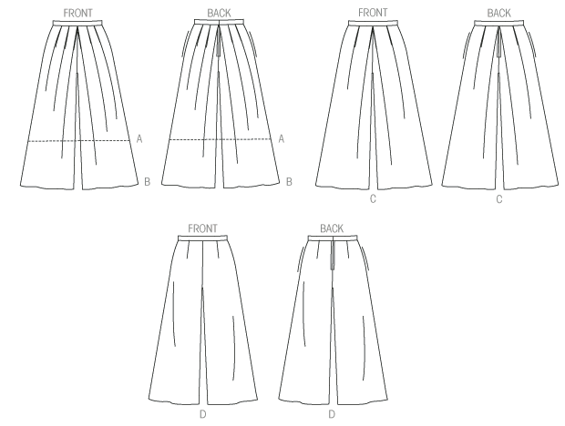 Butterick B6178 sewing pattern envelope showing culottes designs