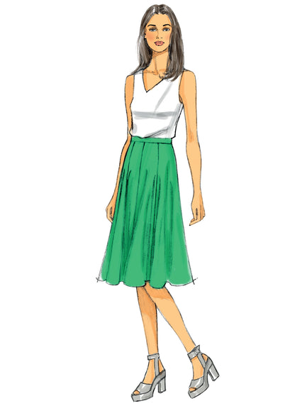 Butterick B6179 sewing pattern envelope showing skirt and culottes designs