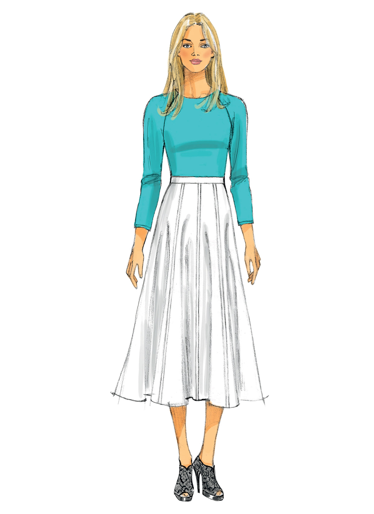 Butterick B6179 sewing pattern envelope showing skirt and culottes designs