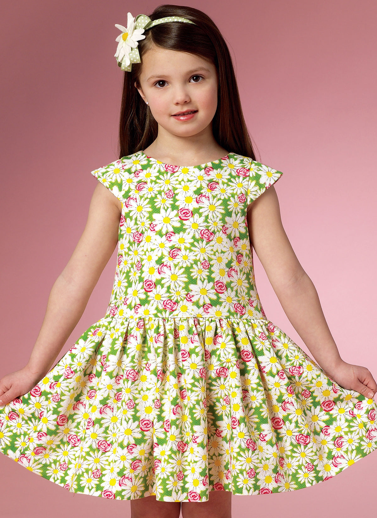 Butterick B6201 sewing pattern envelope showing girls' dress designs