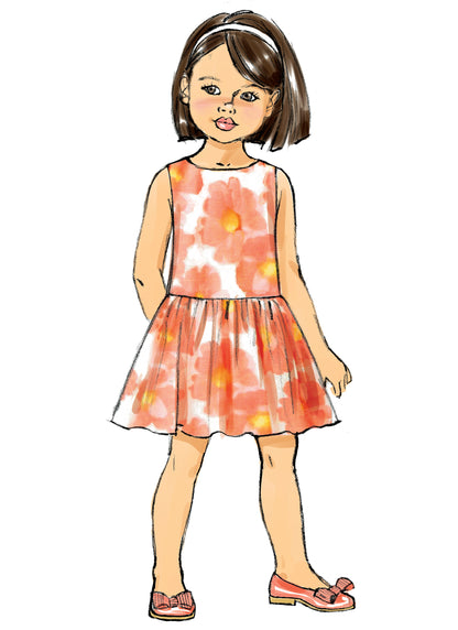 Butterick B6201 sewing pattern envelope showing girls' dress designs