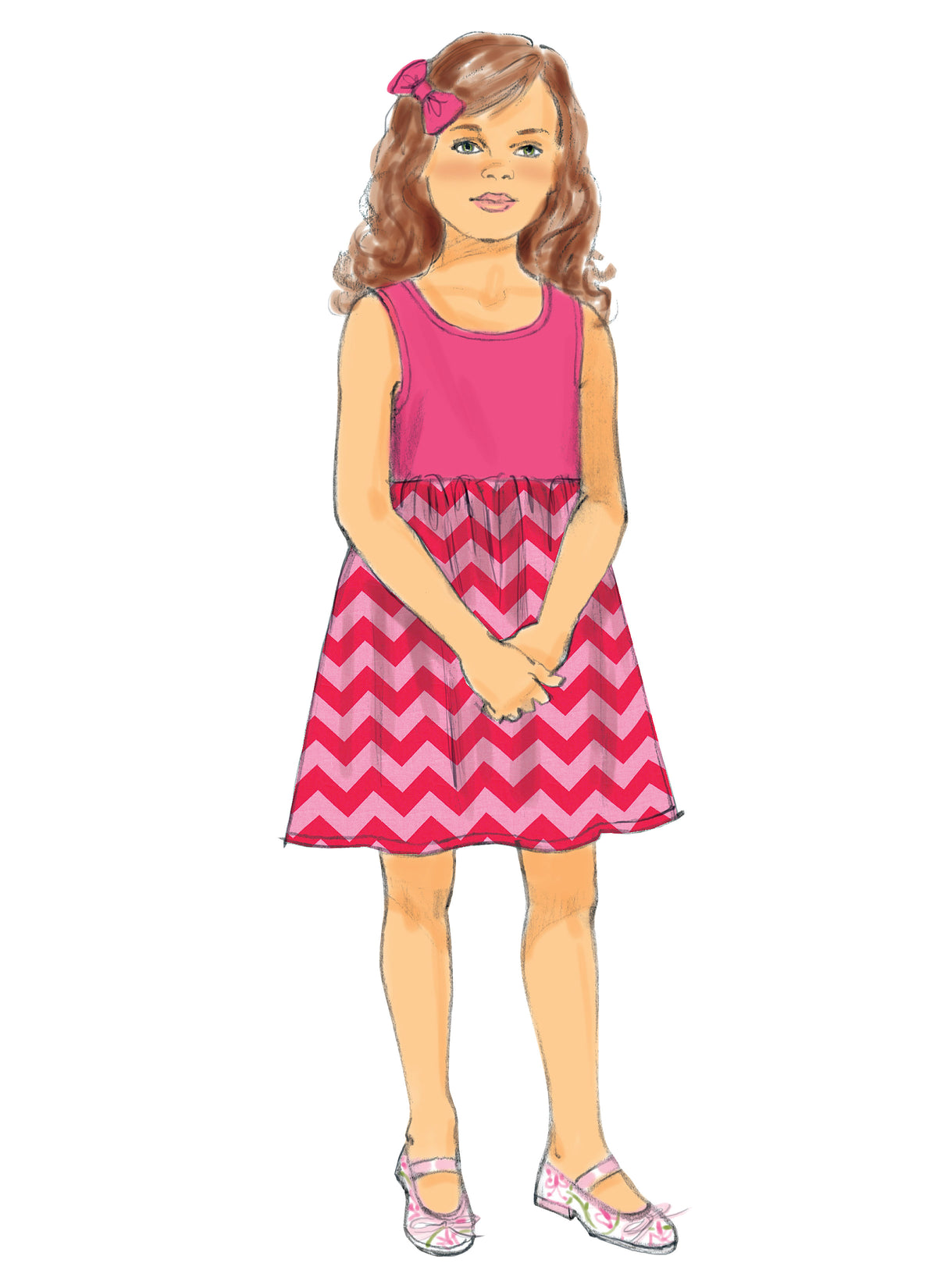 Butterick B6202 sewing pattern envelope showing girls' dress and culottes designs