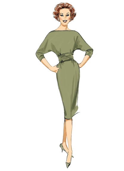 Butterick B6242 sewing pattern envelope showing women's pullover dress designs