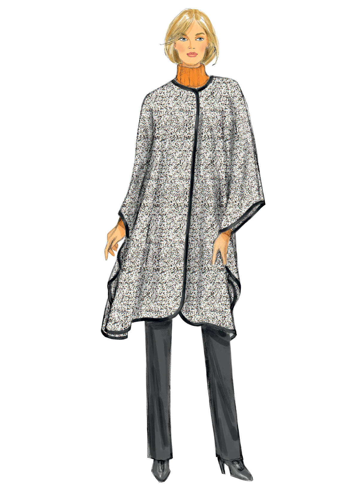 Butterick B6250 sewing pattern envelope showing women's jacket, coat and wrap designs