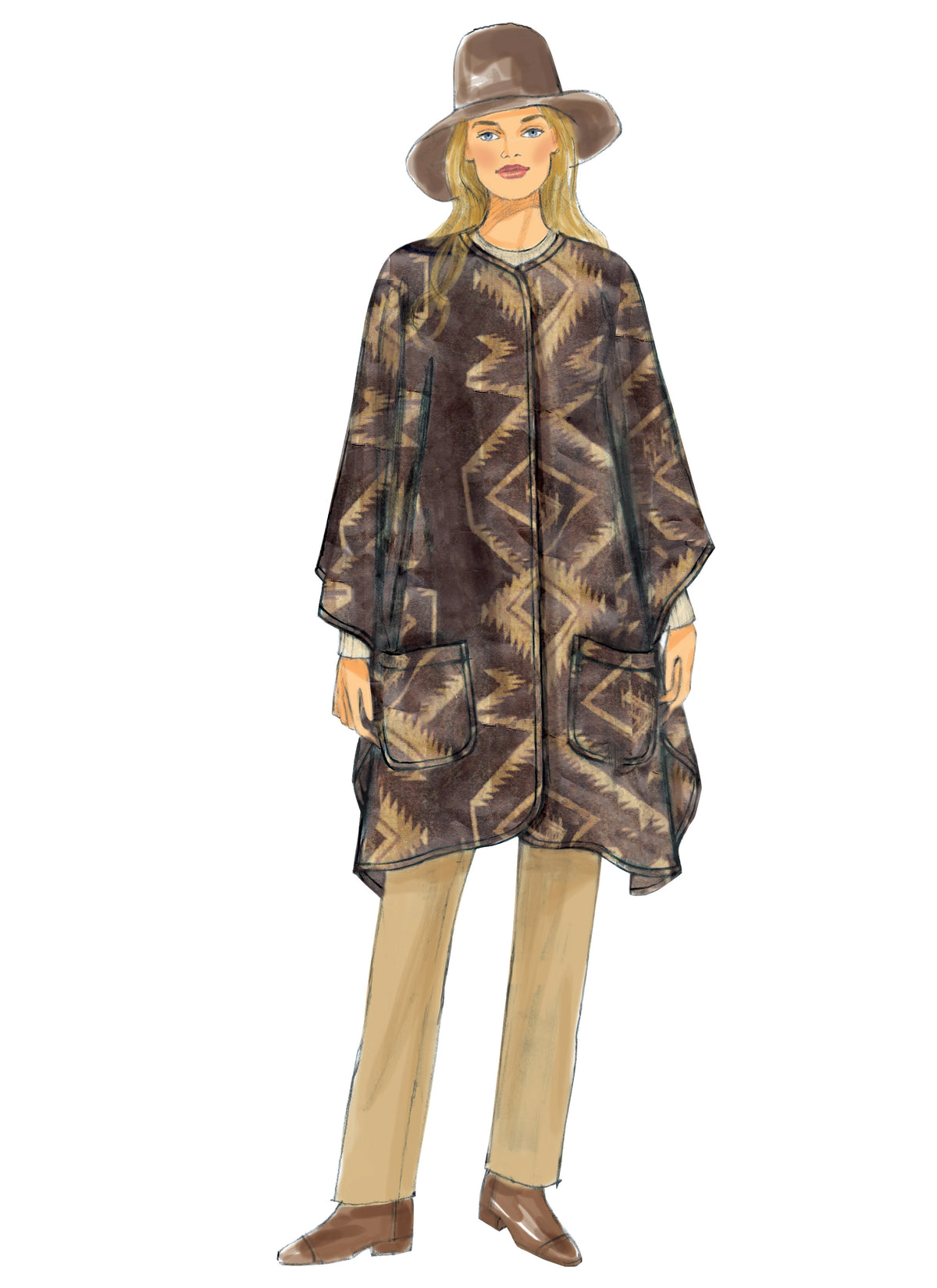 Butterick B6250 sewing pattern envelope showing women's jacket, coat and wrap designs