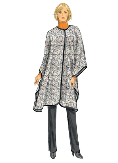 Butterick B6250 sewing pattern envelope showing women's jacket, coat and wrap designs