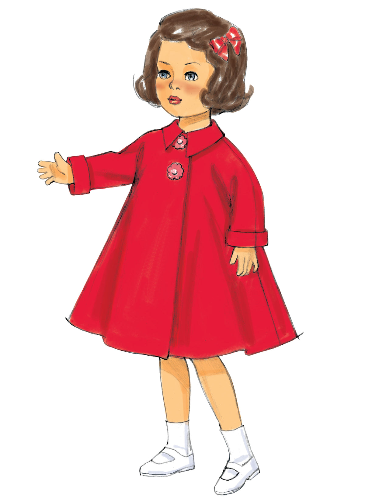 Butterick B6265 sewing pattern envelope showing doll clothes designs