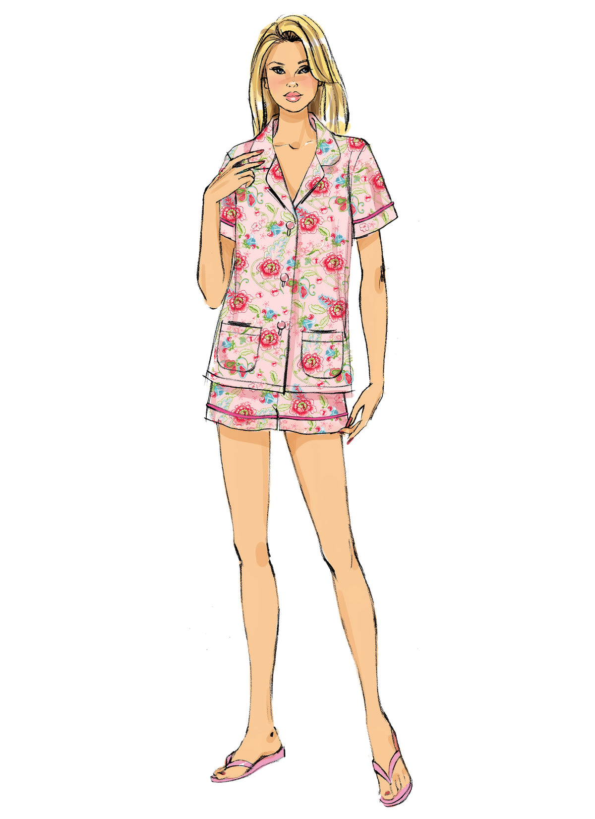 Butterick B6296 sewing pattern envelope showing women's loose fitting top designs