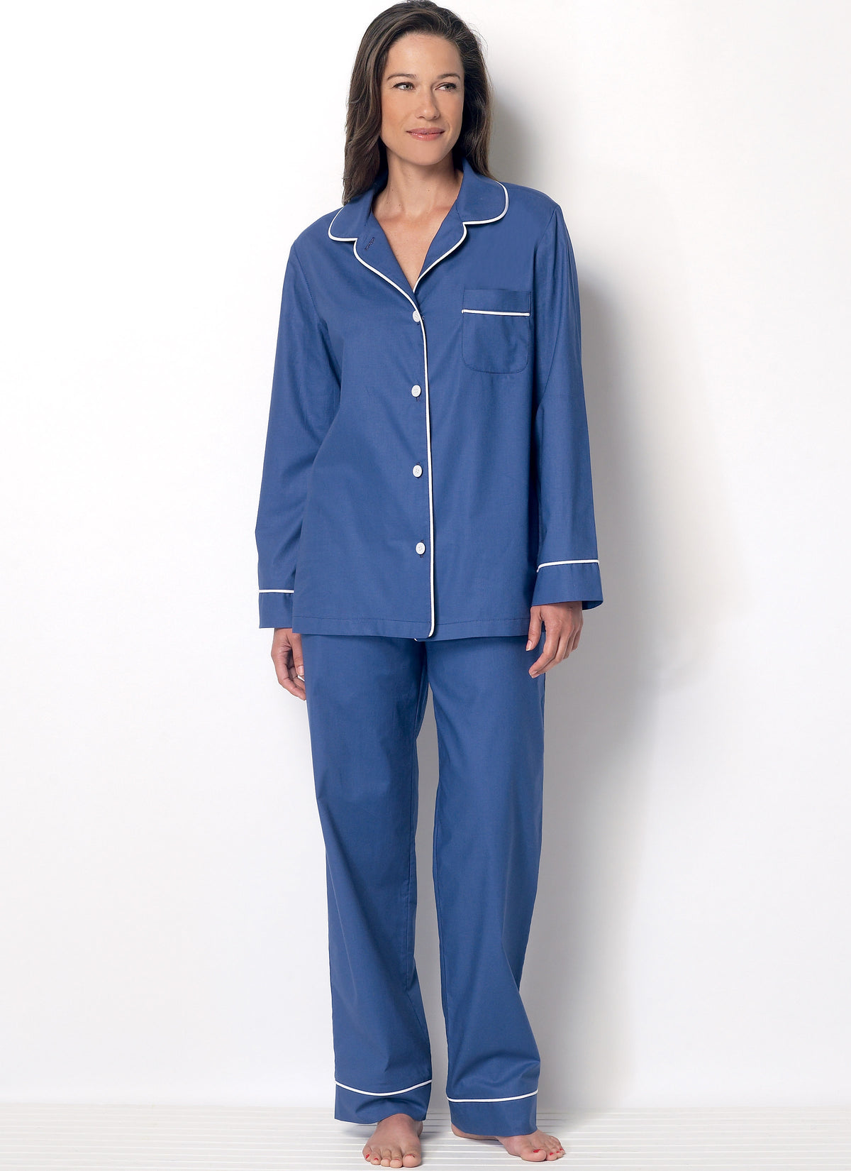 Butterick B6296 sewing pattern envelope showing women's loose fitting top designs