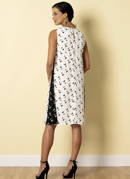 Butterick B6317 sewing pattern envelope showing women's v-neck pullover dress designs