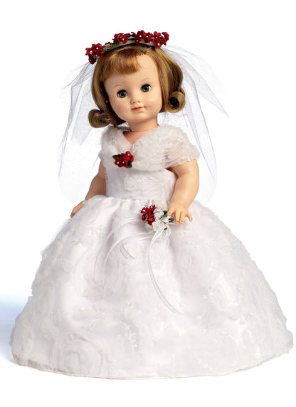 Butterick B6336 sewing pattern envelope showing doll wedding dress designs
