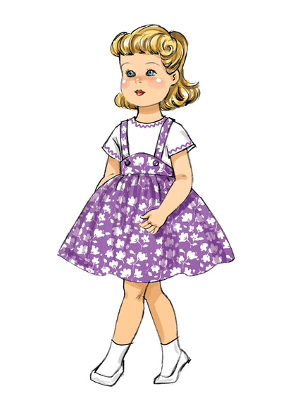 Butterick B6336 sewing pattern envelope showing doll wedding dress designs
