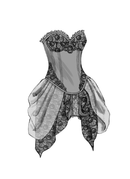 Butterick B6338 sewing pattern envelope showing women's corset designs