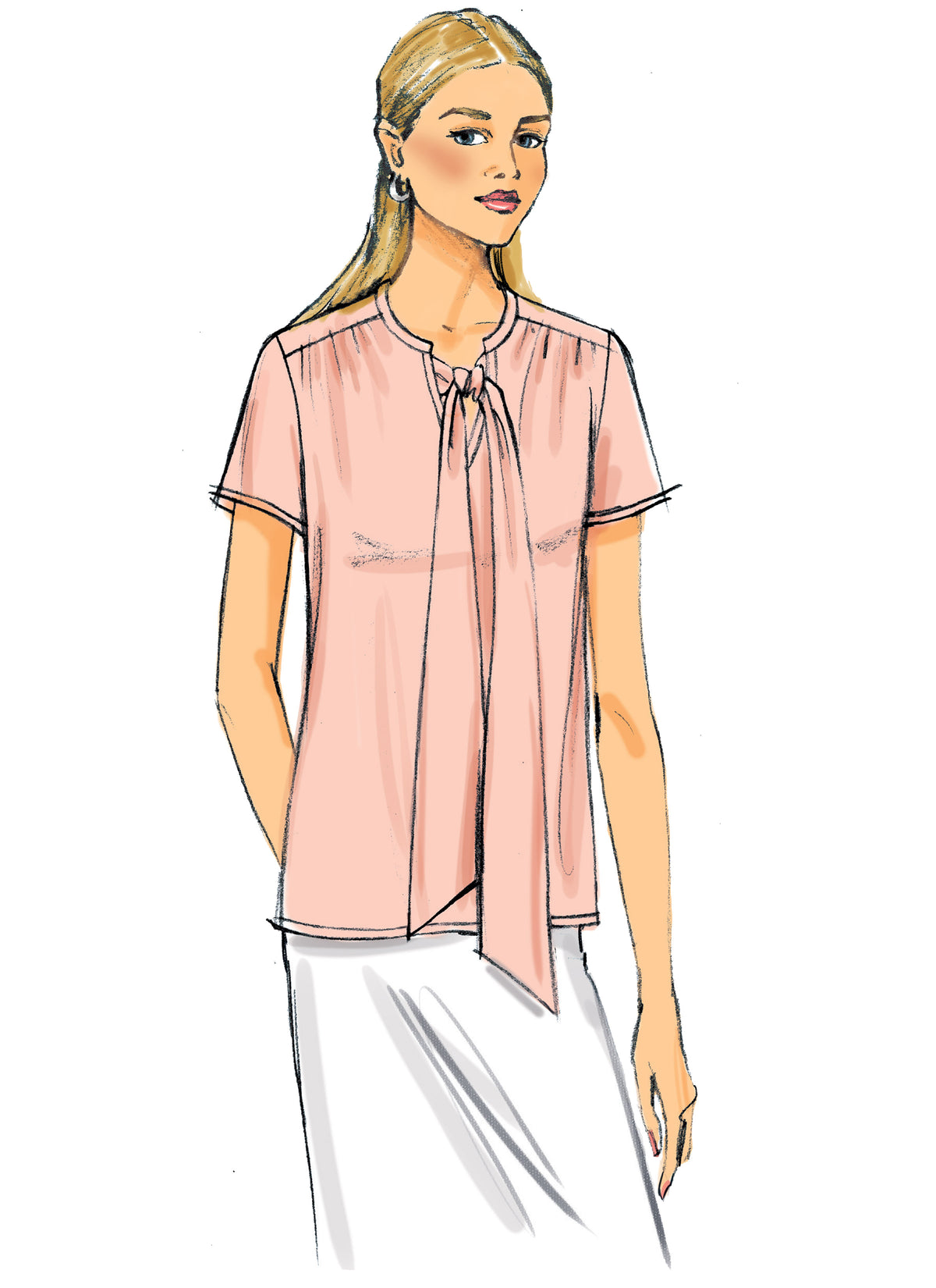 Butterick B6378 sewing pattern envelope showing women's top and tunic designs