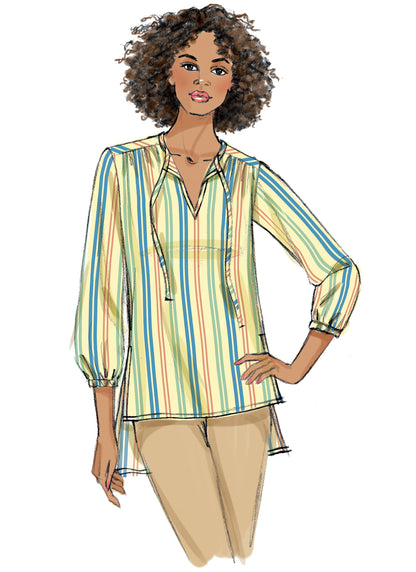 Butterick B6378 sewing pattern envelope showing women's top and tunic designs