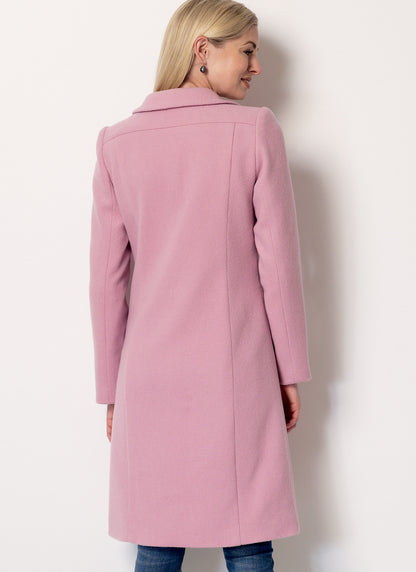 Butterick B6385 sewing pattern envelope showing women's fitted coat designs