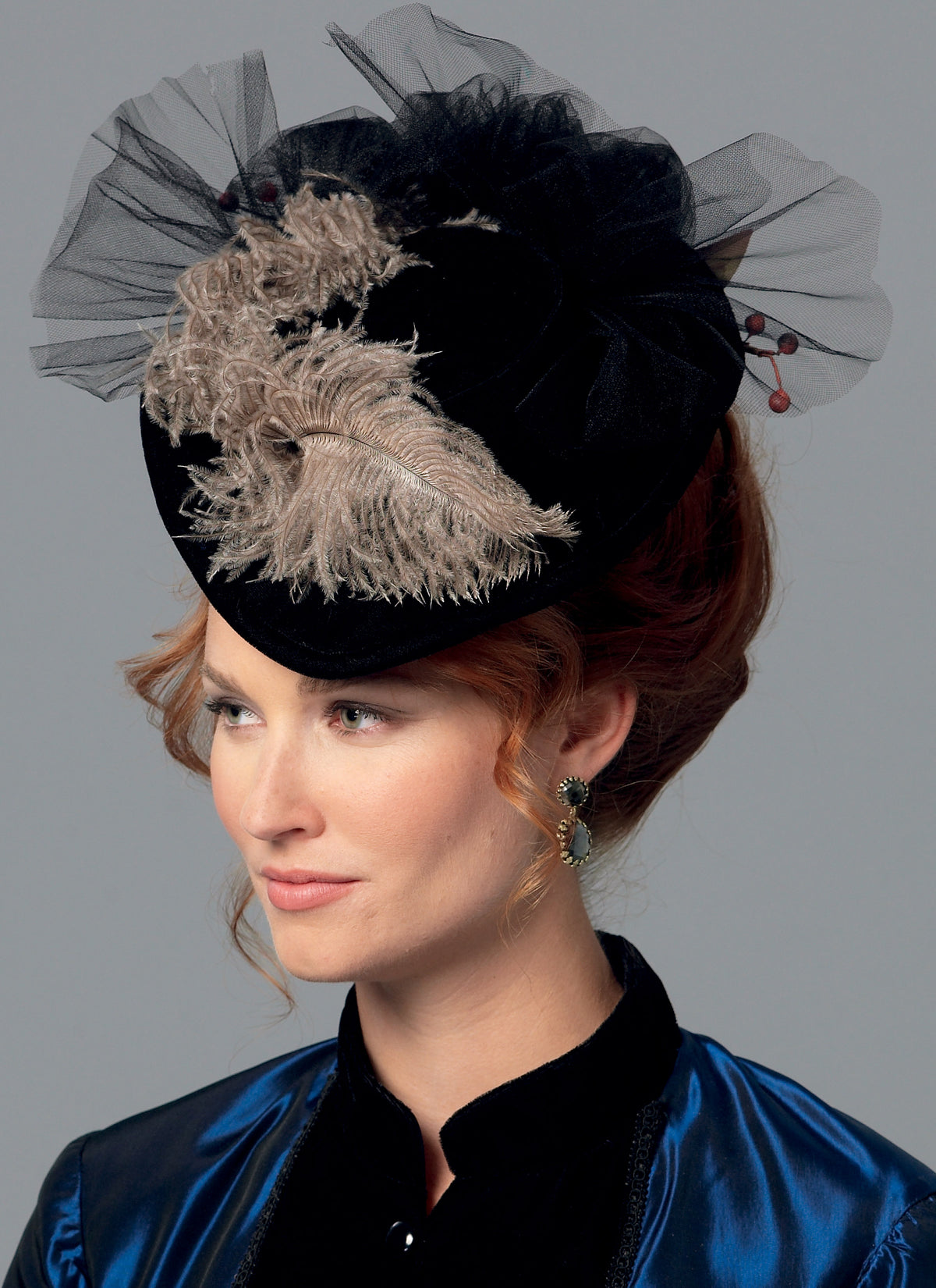 Butterick B6397 sewing pattern envelope showing hats designs