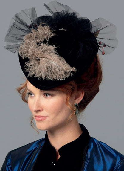 Butterick B6397 sewing pattern envelope showing hats designs